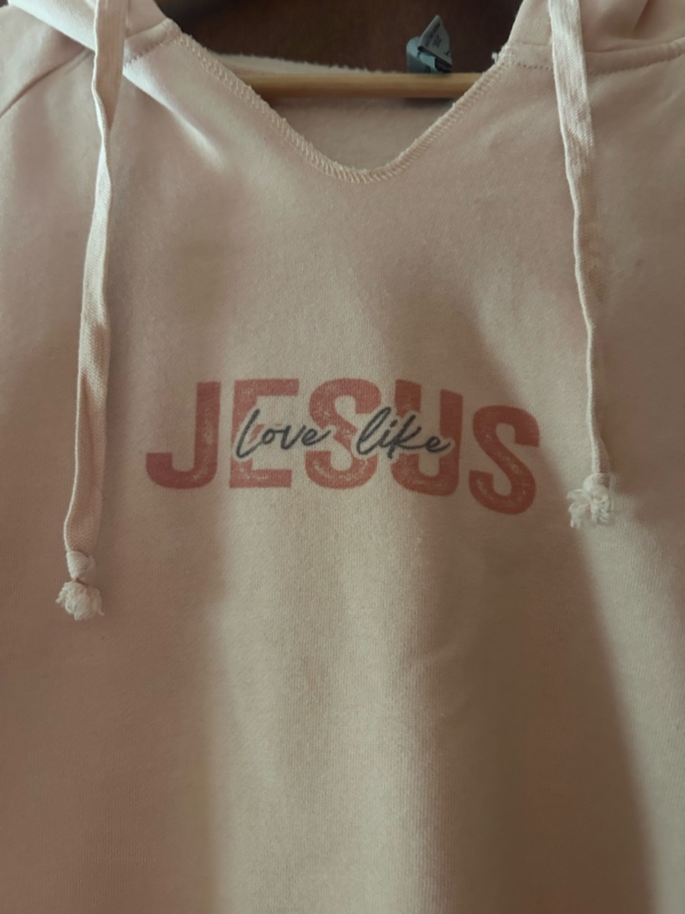 Love Like Jesus Peach Hoodie